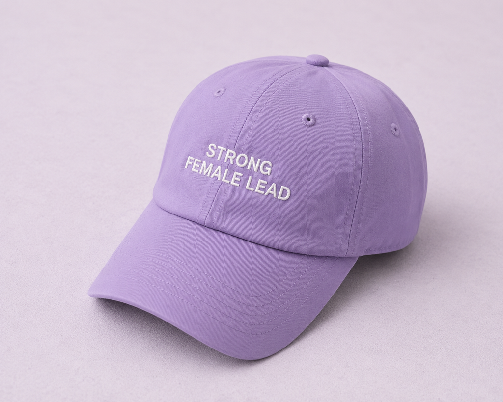 Strong Female Lead Cap: Empowering Lavender Unisex Cotton Cap