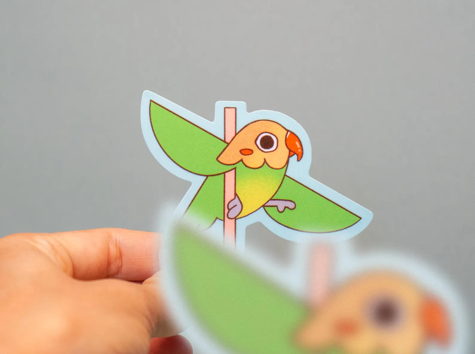 Parrot on Pole Sticker