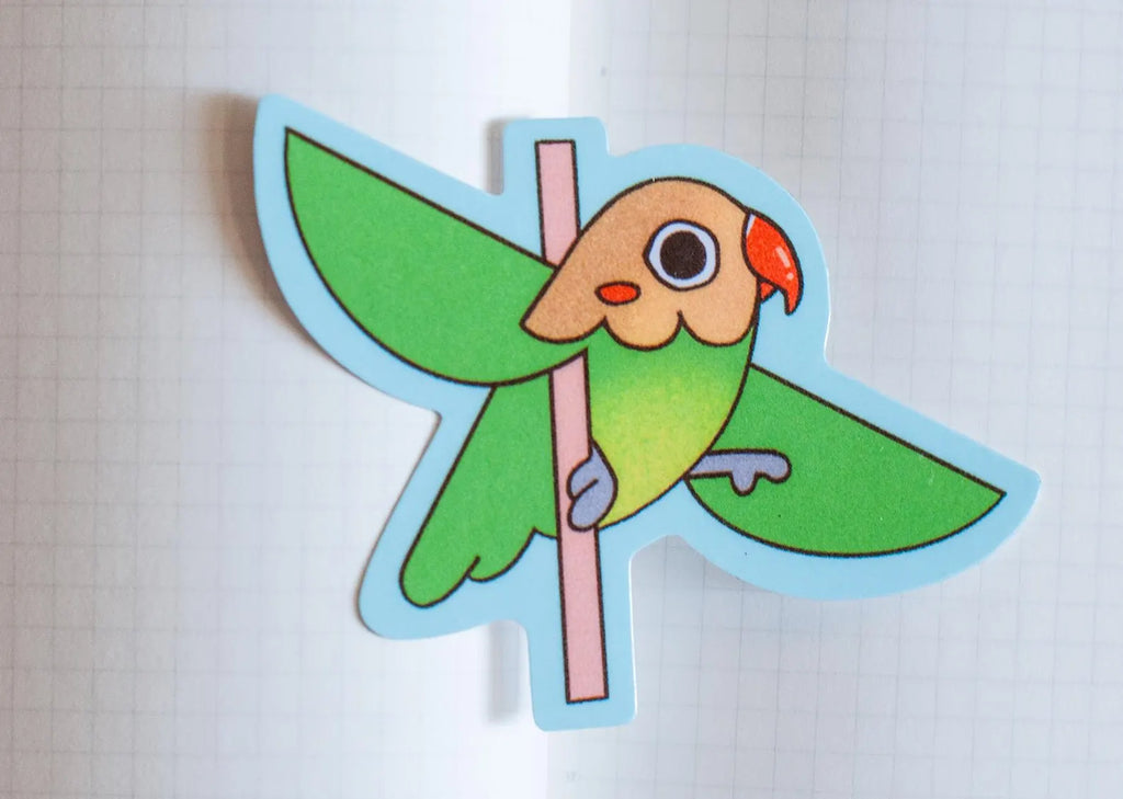 Parrot on Pole Sticker
