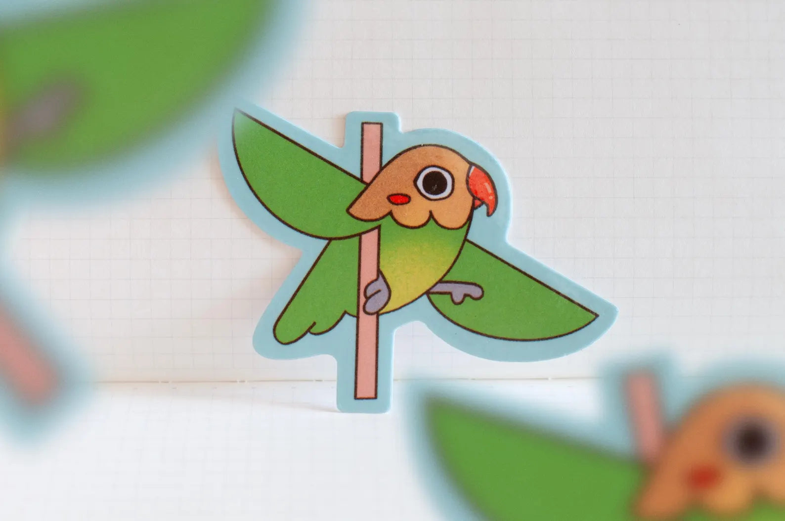 Parrot on Pole Sticker
