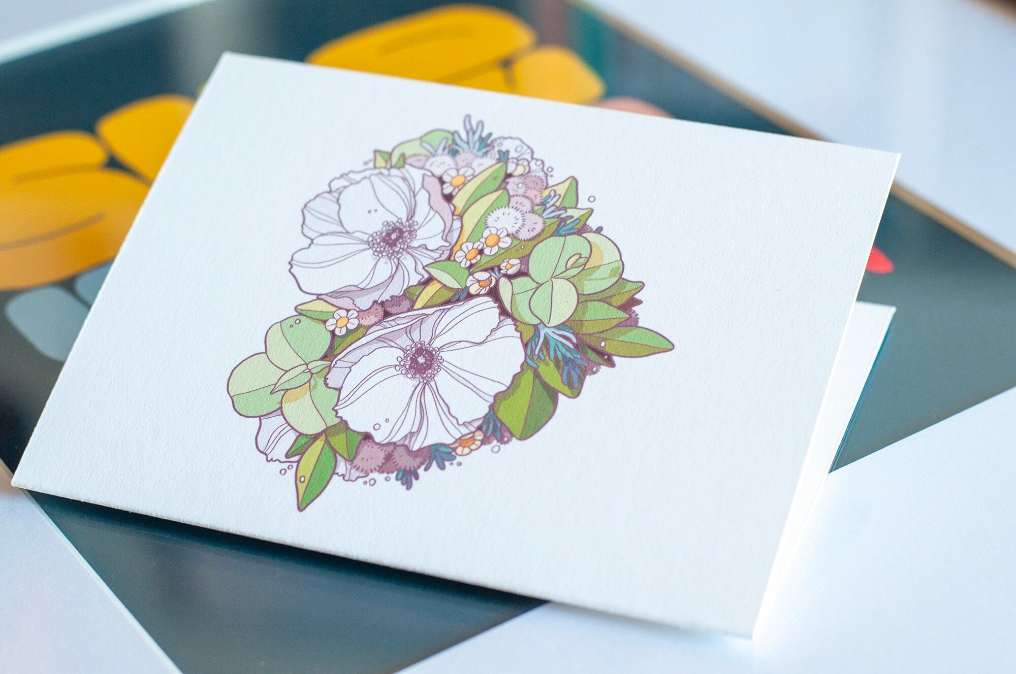 Floral Heart Greeting Card: Botanic Love & Support
