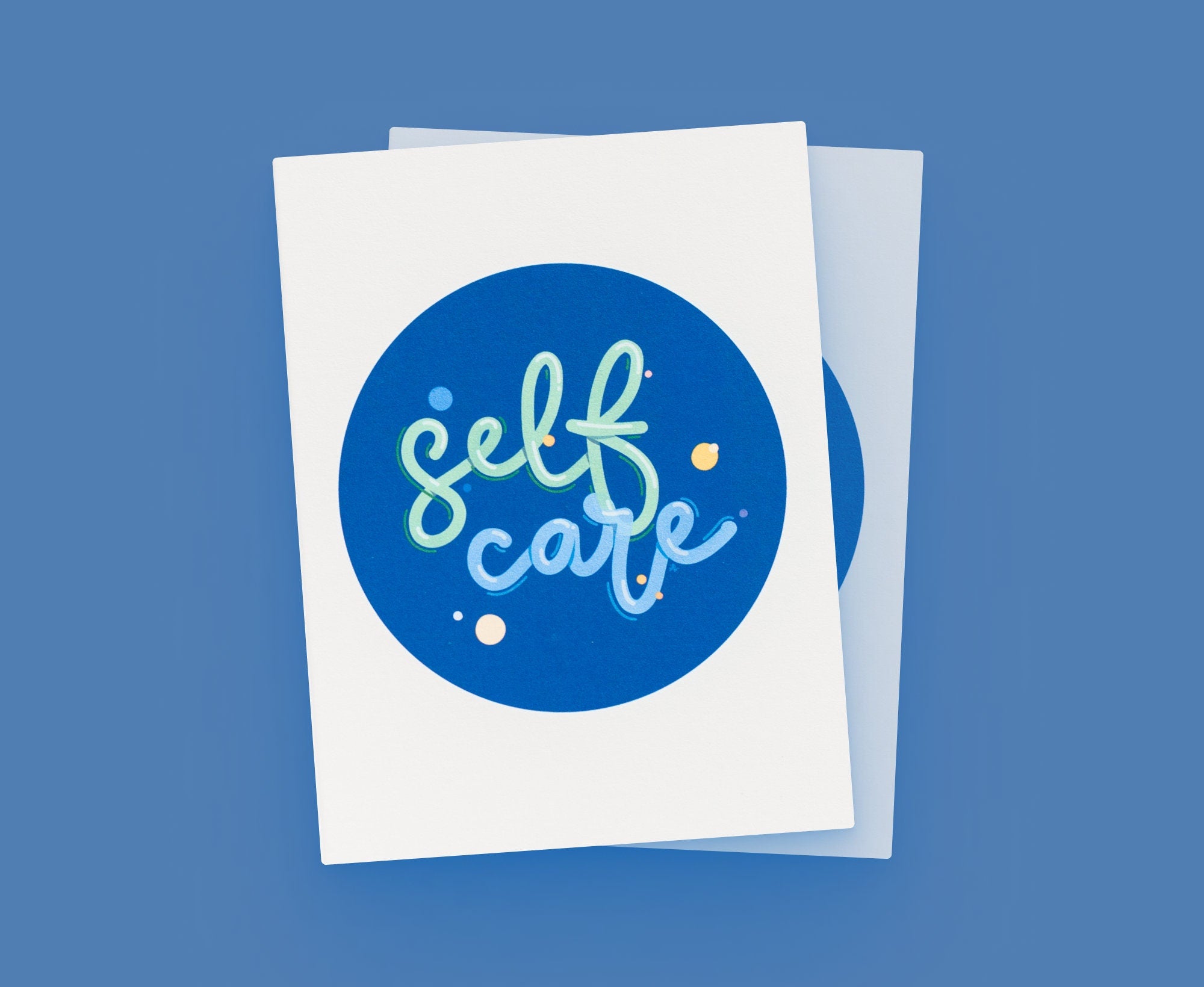 Self-Care Greeting Card: Mindful Lettering, Encouragement Card