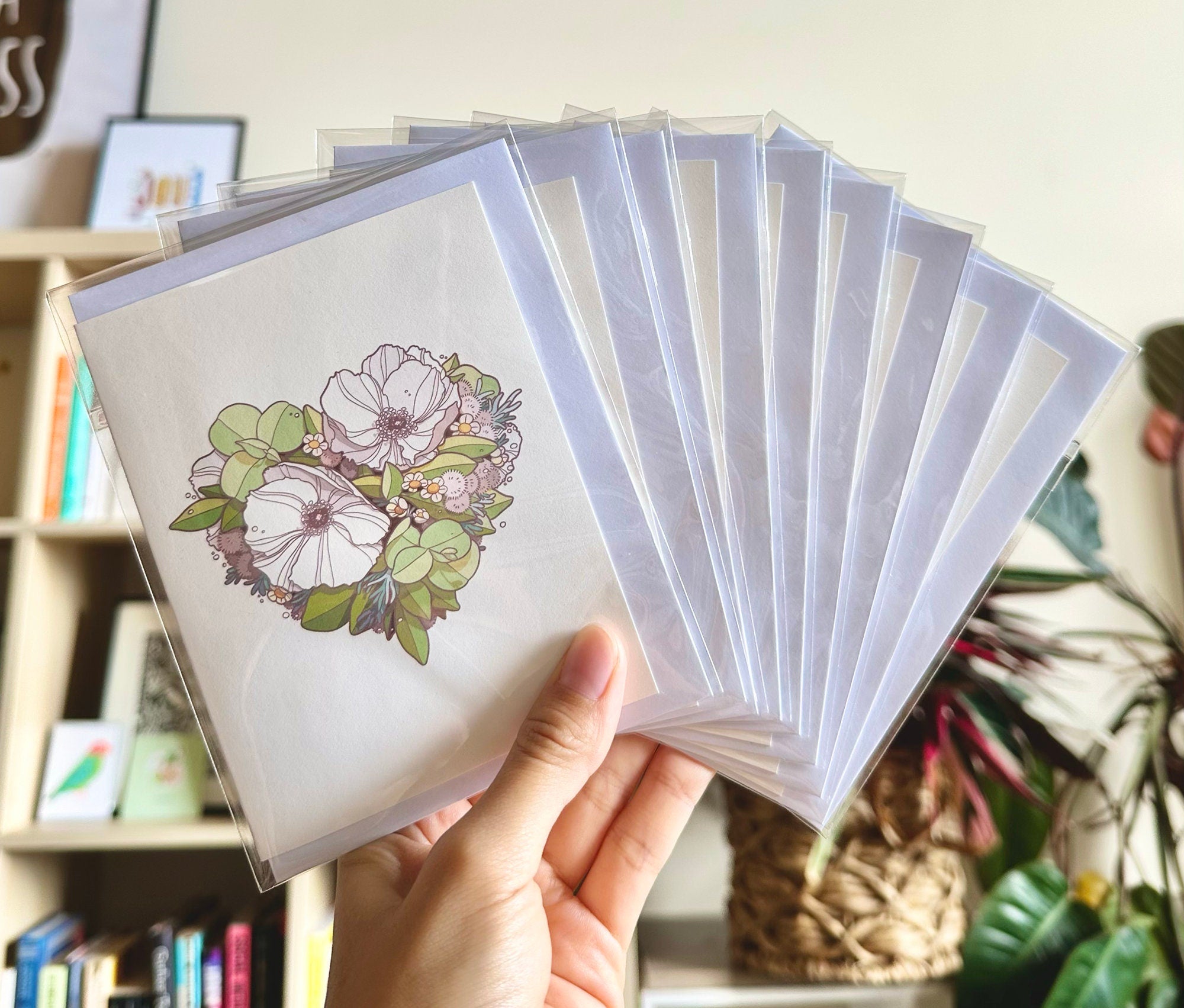 Floral Heart Greeting Card: Botanic Love & Support