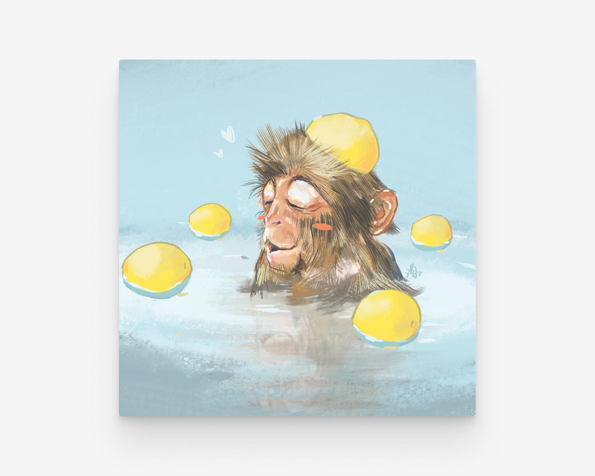 Variety Art Prints, 8x8 Square on Premium Art Paper, Hand-drawn Illustrations, Mindful Quotes, Monkey, Chicken, homes, offices, gift ideas