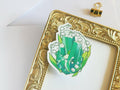 May Birth Flower & Birth Stone Sticker - Emerald and Lily of the Valley