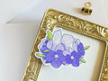 February Birth Flower & Birth Stone Sticker - Amethyst and Violet