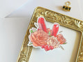 January Birth Flower & Birth Stone Sticker - Garnet and Carnation
