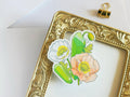 August Birth Flower & Birth Stone Sticker - Peridot and Poppy