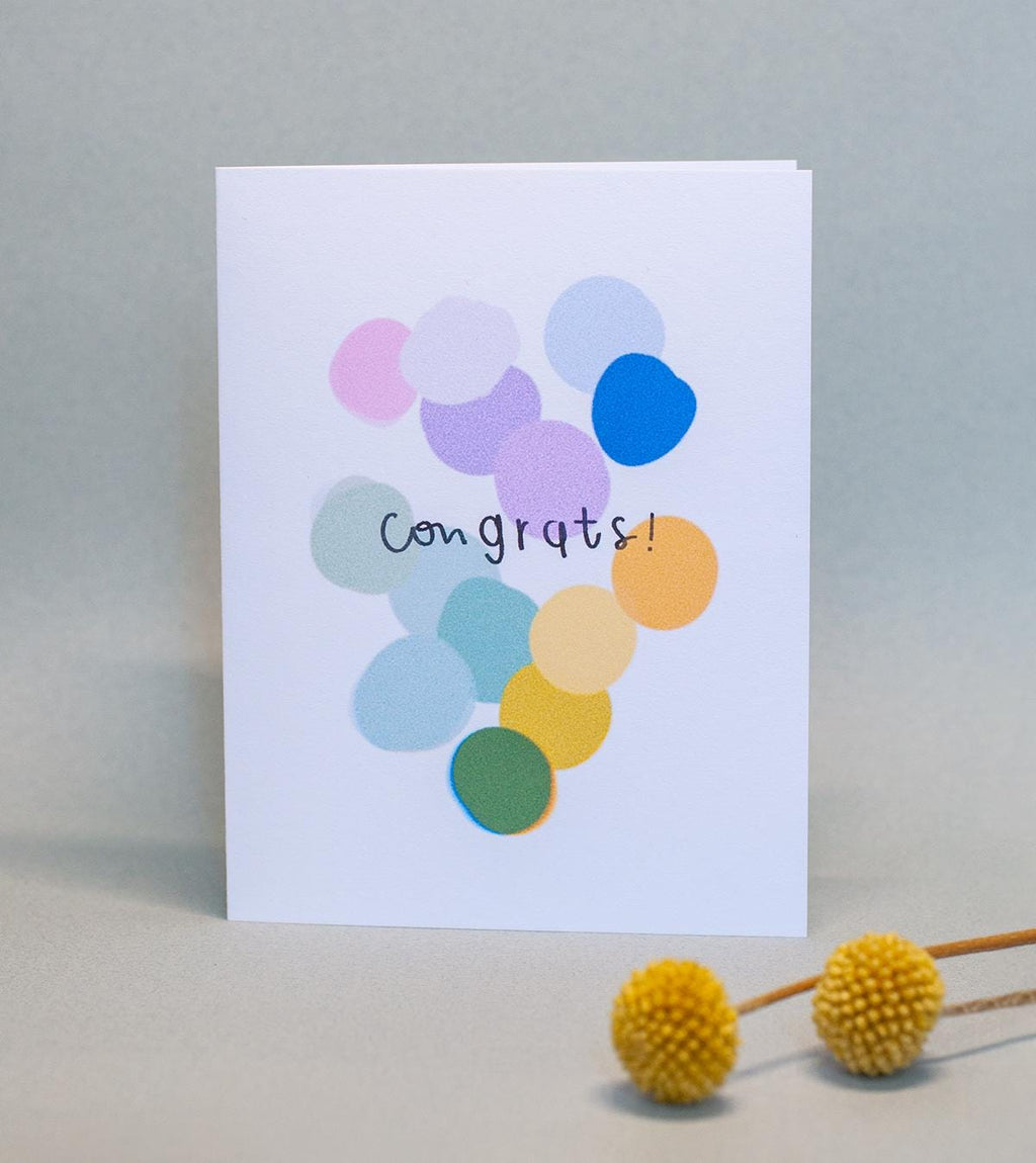 Confetti Congratulations Greeting Card: Colorful Celebration, Blank Inside