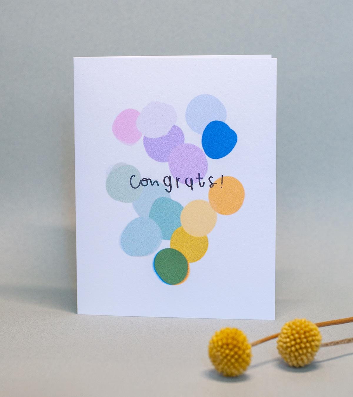 Confetti Congratulations Greeting Card: Colorful Celebration, Blank Inside