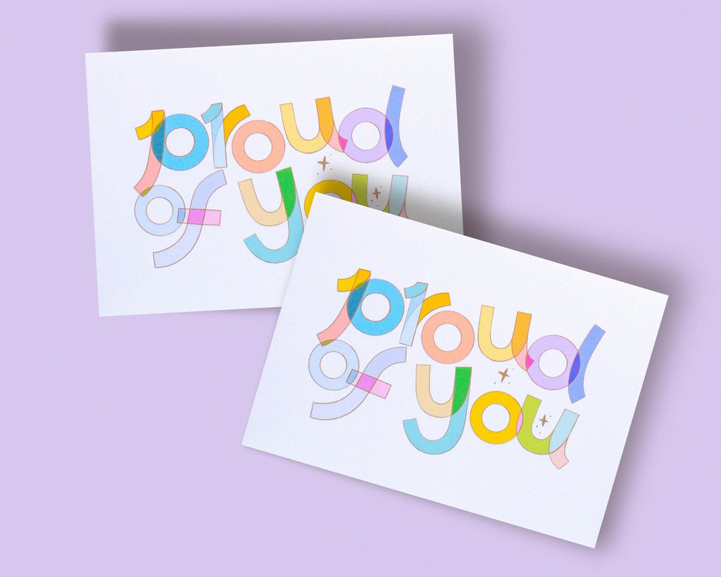 Colorful "Proud of You" Greeting Card: Celebration, Graduation, Pride