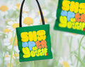 Inspirational Tote Bag: 'Show Up For Yourself' Hand-Illustrated Design