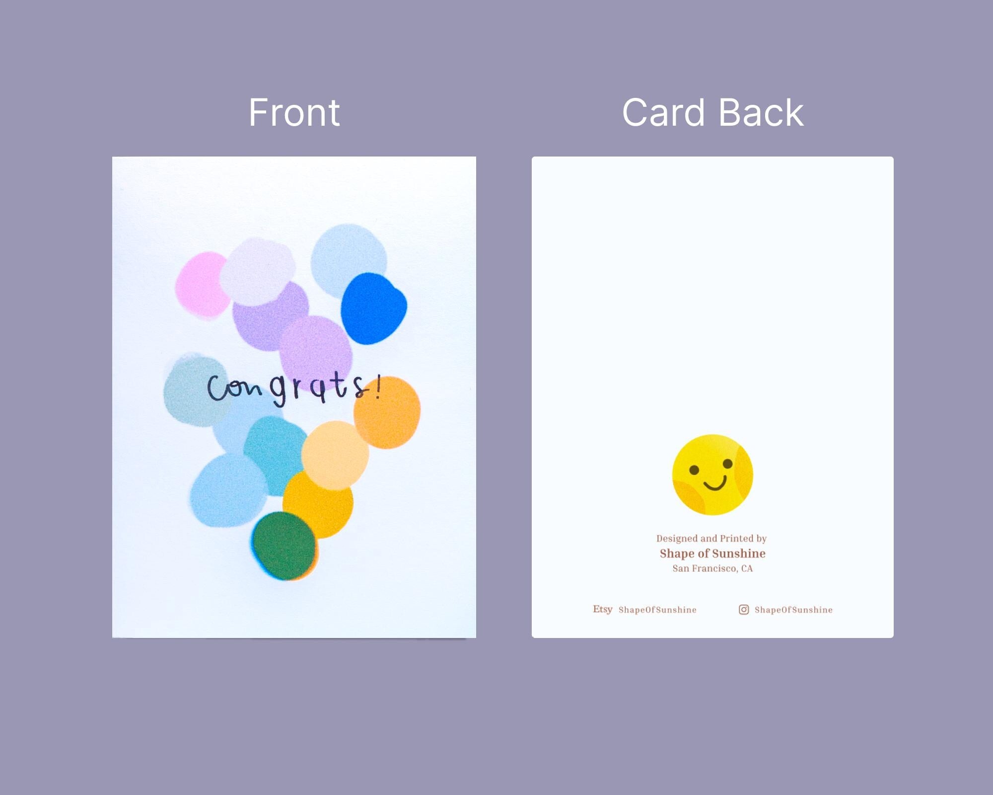 Confetti Congratulations Greeting Card: Colorful Celebration, Blank Inside