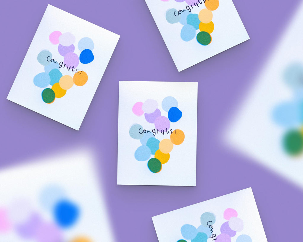 Confetti Congratulations Greeting Card: Colorful Celebration, Blank Inside