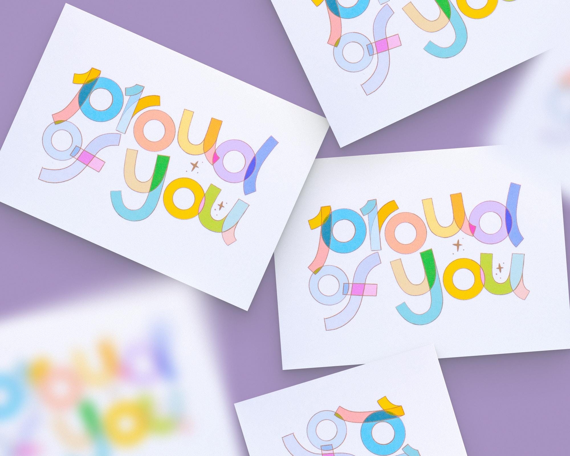 Colorful "Proud of You" Greeting Card: Celebration, Graduation, Pride