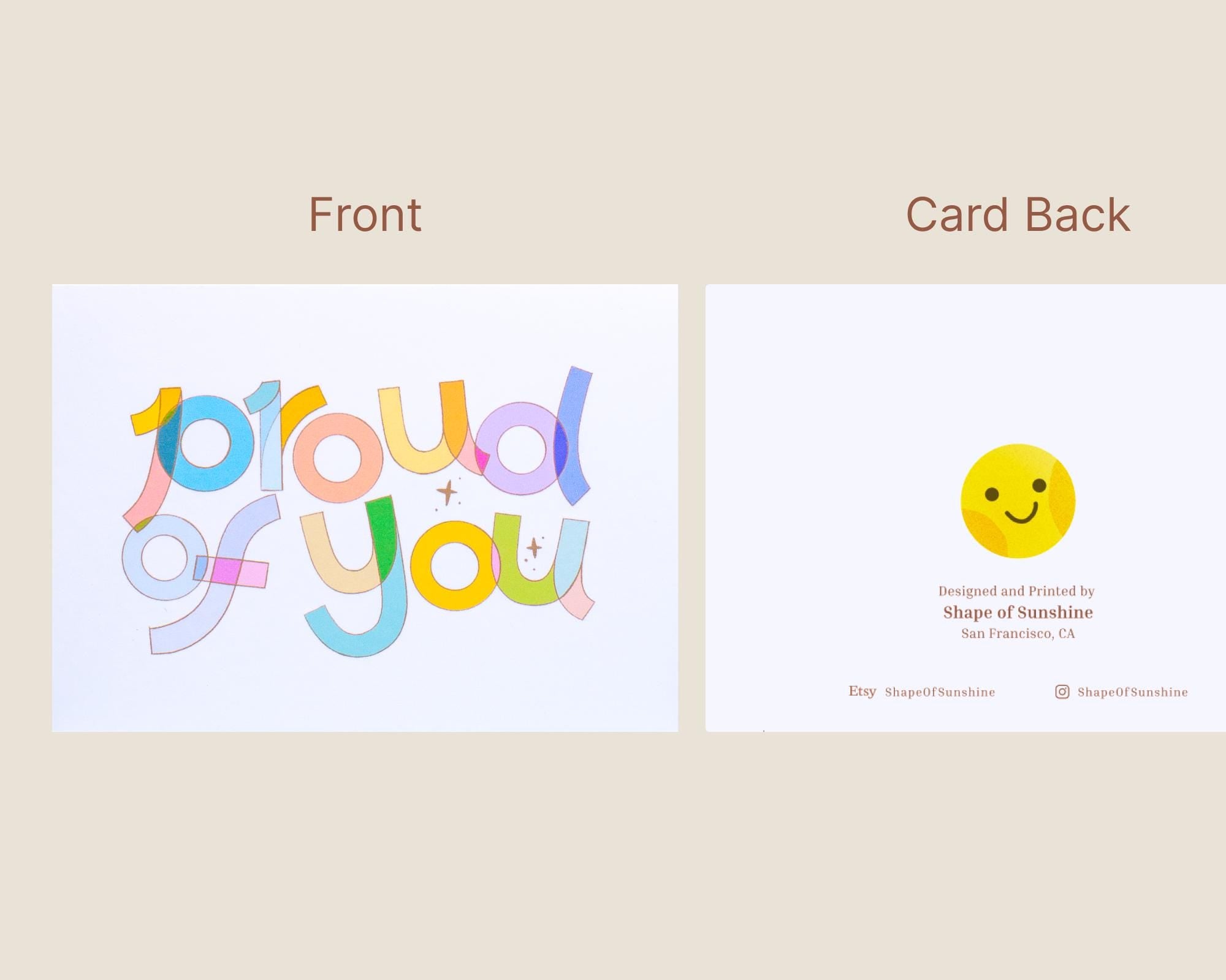 Colorful "Proud of You" Greeting Card: Celebration, Graduation, Pride