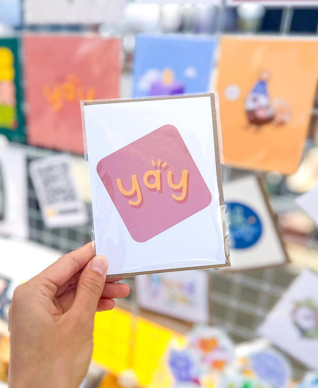 Geometric Yay Greeting Card: Celebration, Graduation, Engagement