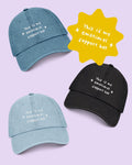 Emotional Support Embroidered Denim Hat, Personalizable Funny Unisex Dad Cap