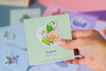 Birth Month Flower & Birthstone Art Magnet, Unique Fridge Decor, 2.5in