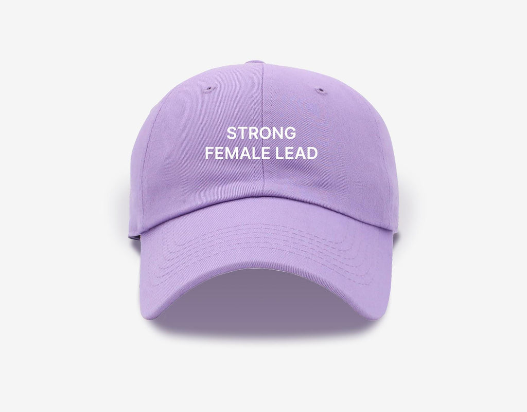 Strong Female Lead Cap: Empowering Lavender Unisex Cotton Cap